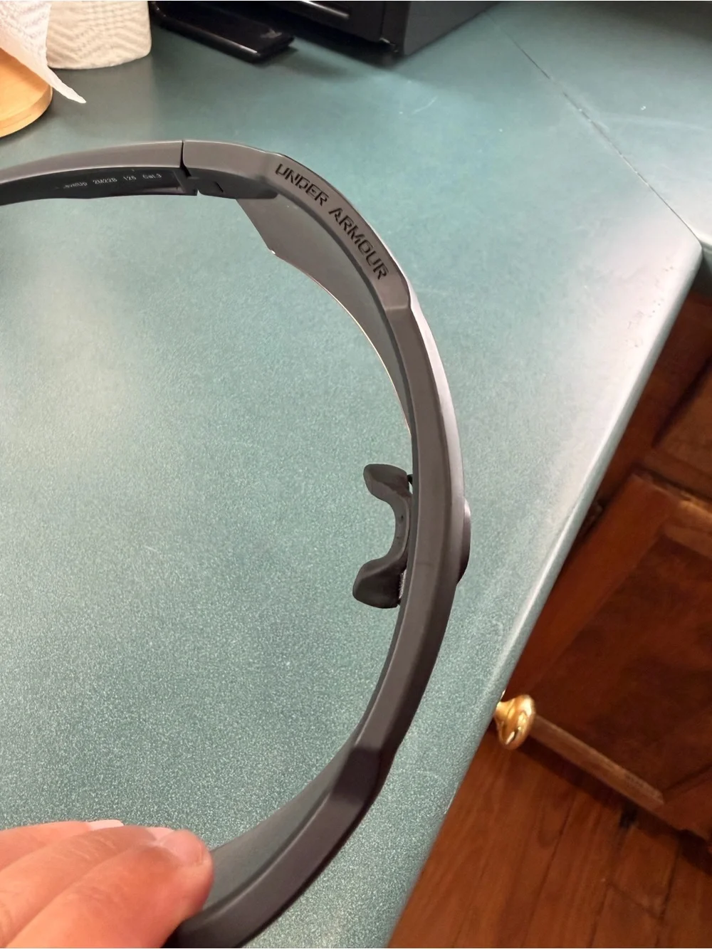 Under Armour Performance Wraparound Sunglasses in Amber/Gold Mirror